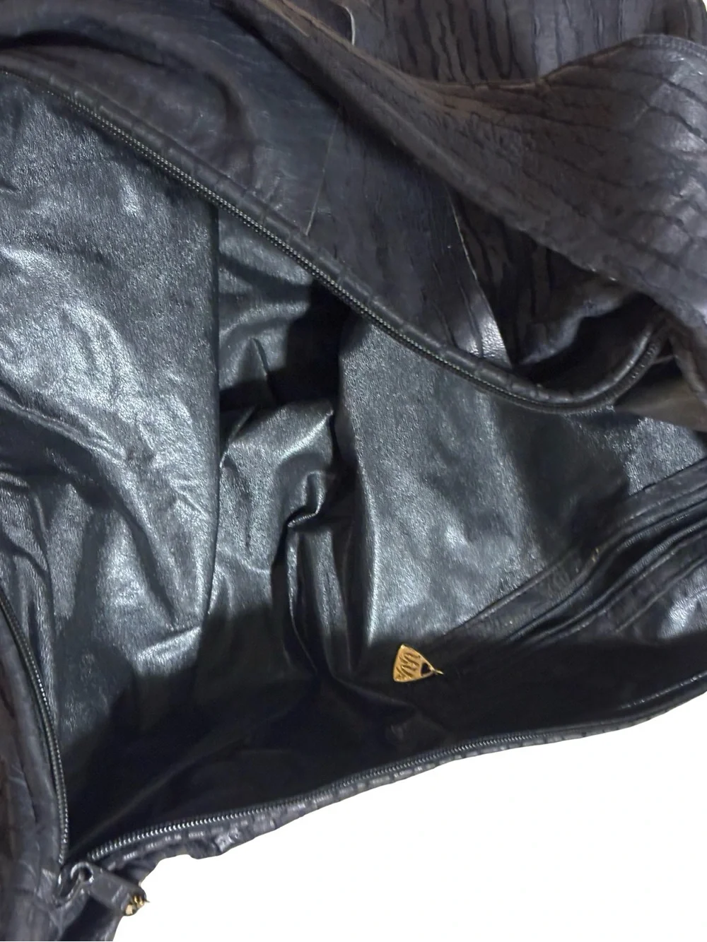 Viva Vintage Genuine Leather Black Croissant Tassel Hobo Adjustable Shoulder Bag